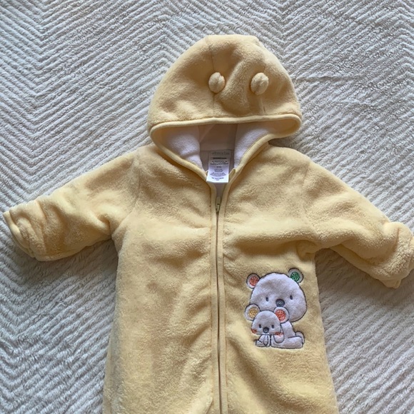 Absorba yellow zip up super warm hooded bunting suit 3-6 months unisex - Picture 1 of 4